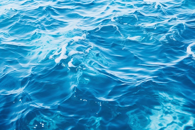 Photo texture de l'eau bleue de l'océan vue de haut