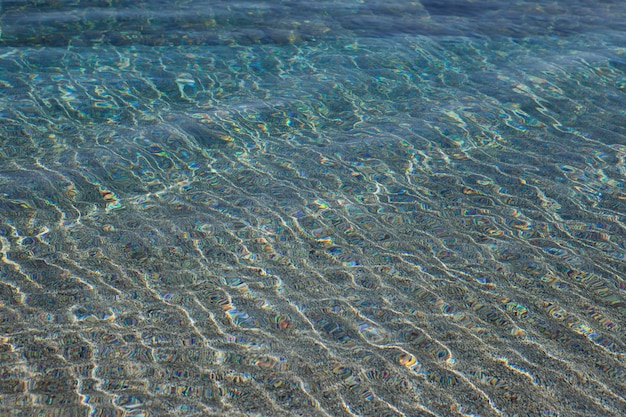 Texture de l&#39;eau de la plage de galets de mer