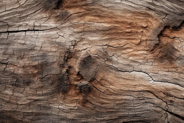 Texture d'une écorce d'arbre altérée