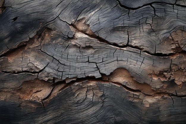 Texture d'une écorce d'arbre altérée