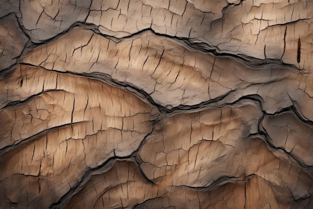 Texture d'une écorce d'arbre altérée