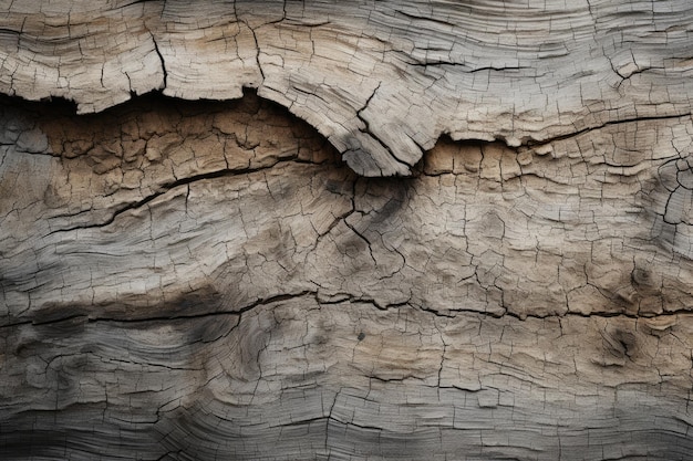 Texture d'une écorce d'arbre altérée