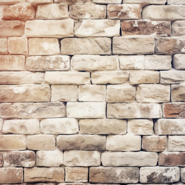 Texture élégante de mur de brique crème et blanche améliorant les espaces intérieurs avec un style chic