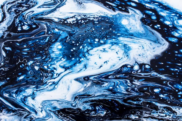 Texture d&#39;encre bleue de marbre