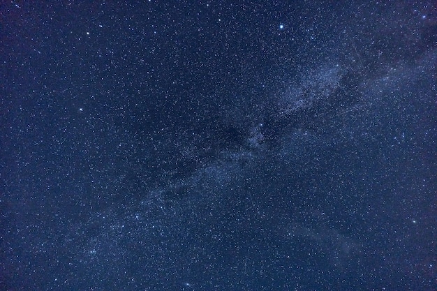 Texture d'étoiles de ciel nocturne bleu foncé avec voie lactée