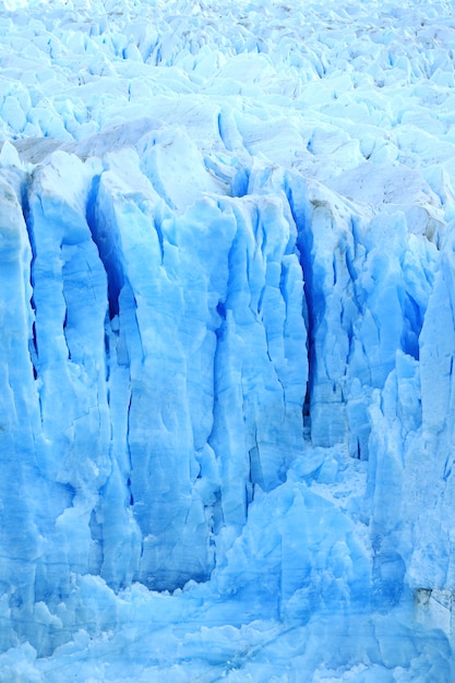 Texture étonnante de couleur bleu glacier Glaciers Perito Moreno, El Calafate, Argentine