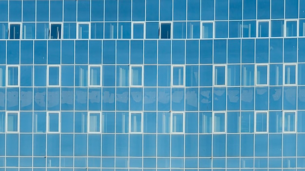 Texture de la façade en verre du bâtiment