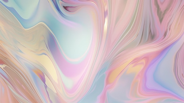 Texture de feuille d'arc-en-ciel irisée à la mode en marbre de licorne magique