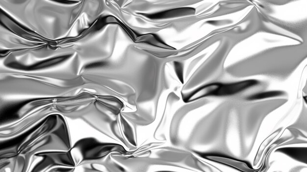 Texture de la feuille d'argent Ai Génératif