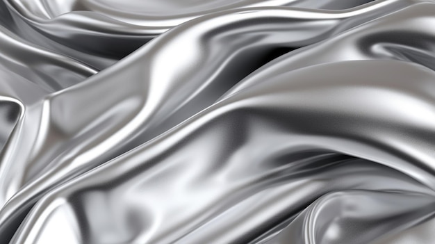 Texture de la feuille d'argent Ai Génératif