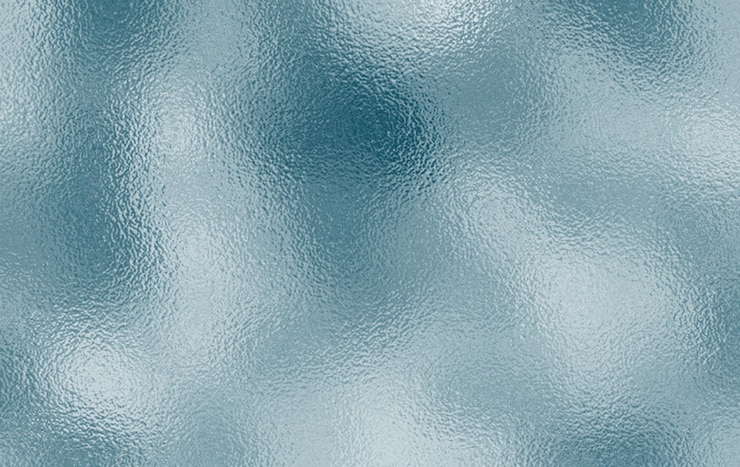 Photo texture de feuille argentée brillante fond de feuille bleue douce texture de verre gradient abstrait lumière lumineuse r