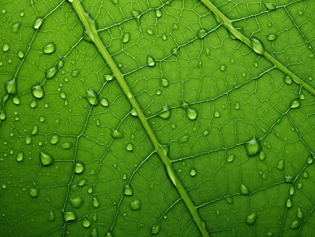 Texture de feuille verte Photographie macro Feuille en gros plan