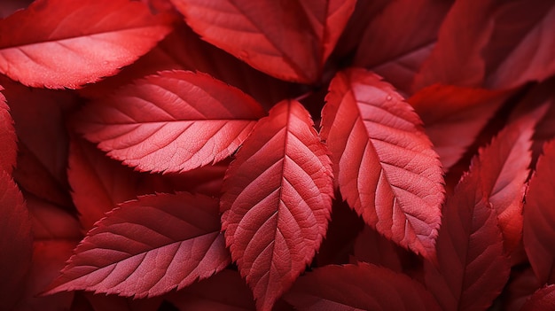 Texture des feuilles d'automne rouges Feuilles d'automne pour une sensation d'automne