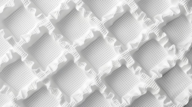 Texture de fil de serviette de gaufre blanche vectorielle intuitive avec un thème clair et un espace génératif AI