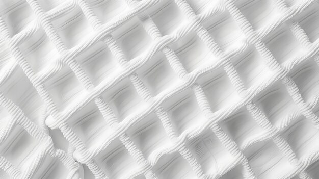 Texture de fil de serviette de gaufre blanche vectorielle intuitive avec un thème clair et un espace génératif AI