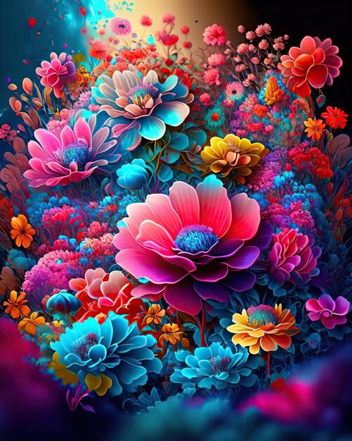 la texture des fleurs le fond du papier peint coloré