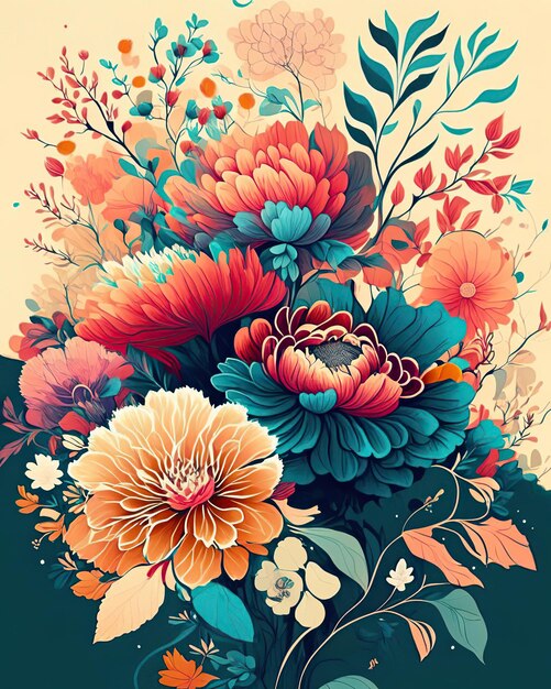 la texture des fleurs le fond du papier peint coloré