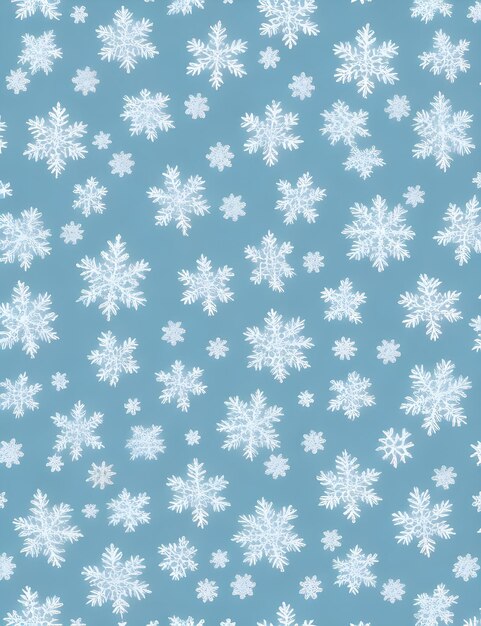 Photo texture de flocons de neige sur bleu