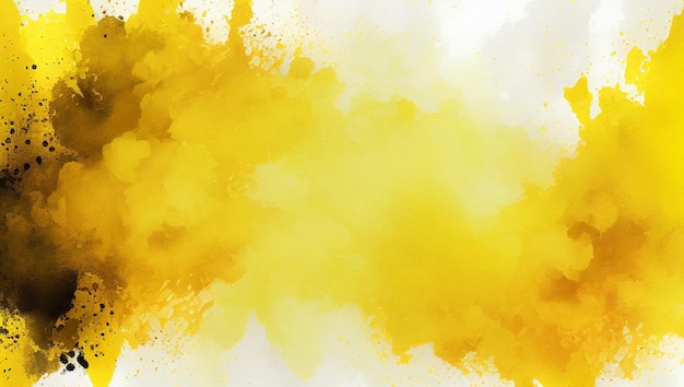 Texture de fond abstrait aquarelle jaune