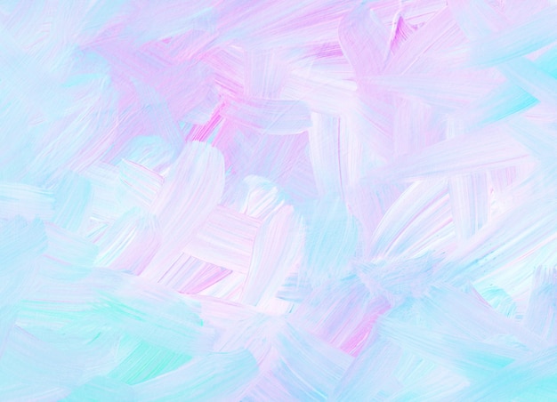 Texture de fond abstrait bleu pastel, rose, blanc. Coups de pinceau doux sur papier. Lumière colorée artistique.
