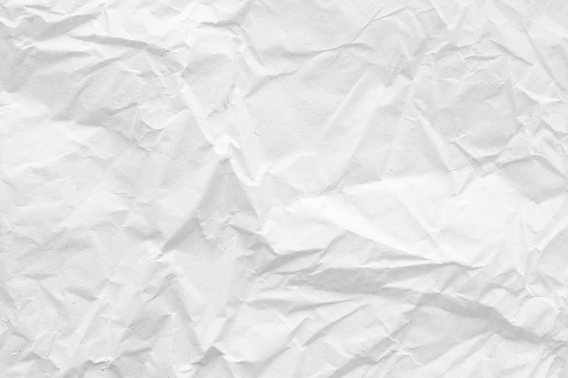 Texture de fond abstrait papier froissé blanc