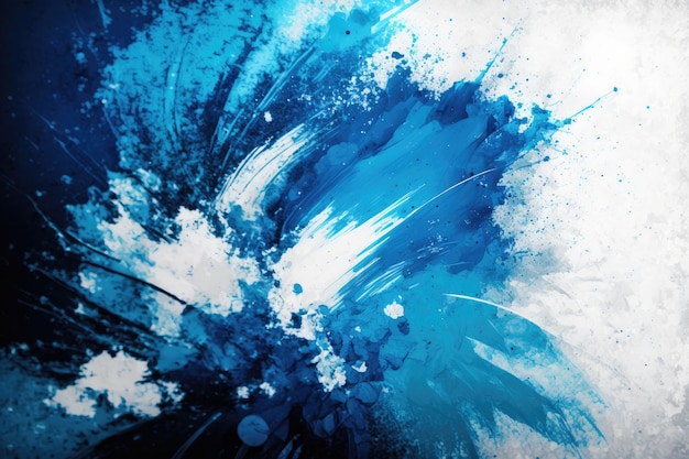 Texture de fond abstraite de peinture en aérosol bleu et blanc