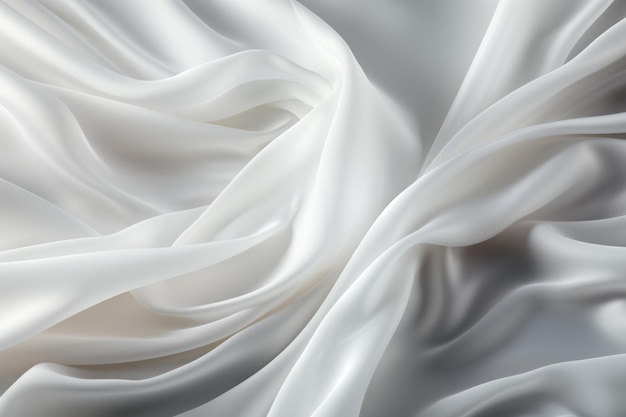 Texture de fond blanc abstrait de rideau de soie blanc élégant pour votre IA générative c