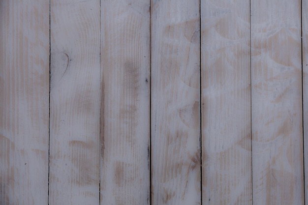 Texture de fond en bois blanc vintage avec noeuds et trous de clous