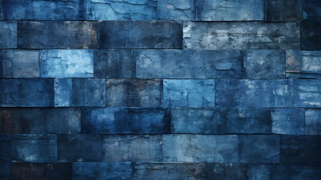 Texture de fond en bois bleu du mur