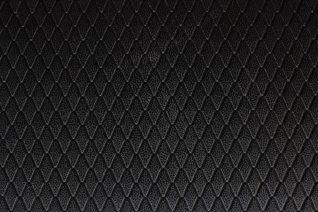 Texture d'un fond en cuir noir.