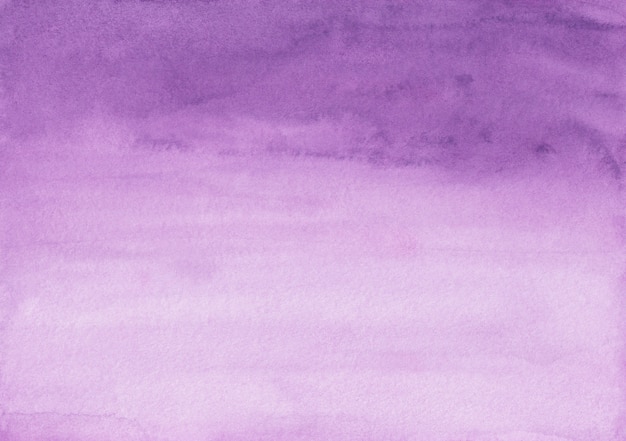 Texture de fond dégradé aquarelle violet et blanc. Toile de fond de coups de pinceau violet aquarelle. Modèle horizontal.