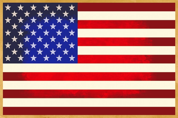 Texture de fond du drapeau grunge des États-Unis