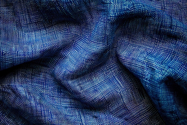 Texture de fond du tissu bleu