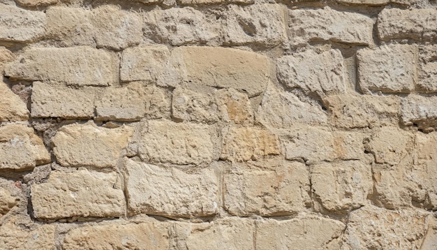 Texture de fond du vieux mur de pierre beige