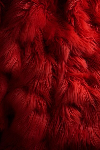 Une texture de fond de fourrure rouge