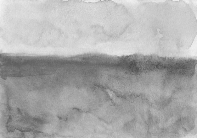 Texture de fond gris calme aquarelle peinte à la main taches de toile de fond noir et blanc artistique