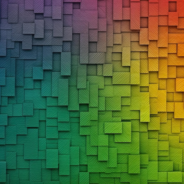 Texture de fond de mur arc-en-ciel avec différentes formes