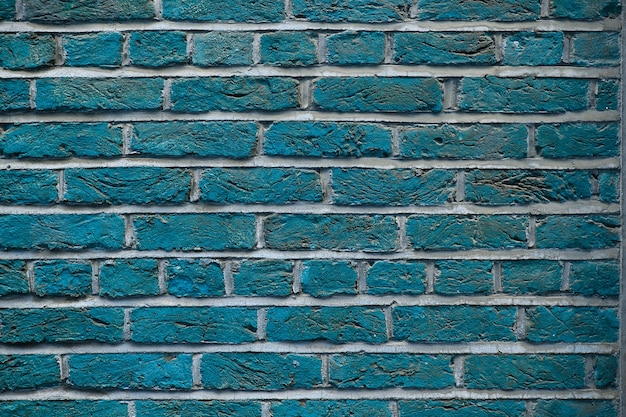 Texture de fond de mur de brique grunge bleu