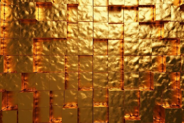 Texture de fond de mur d'or brillant ai générative