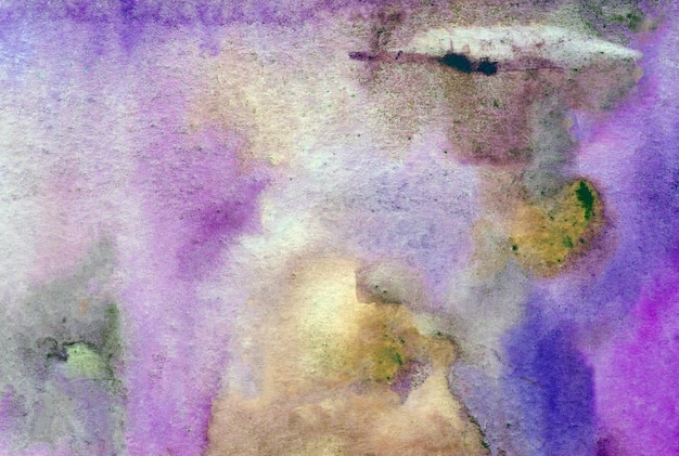 Texture de fond en papier d'aquarelle vert violet