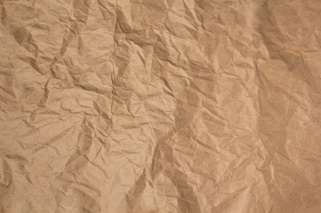 Texture de fond de papier kraft froissé