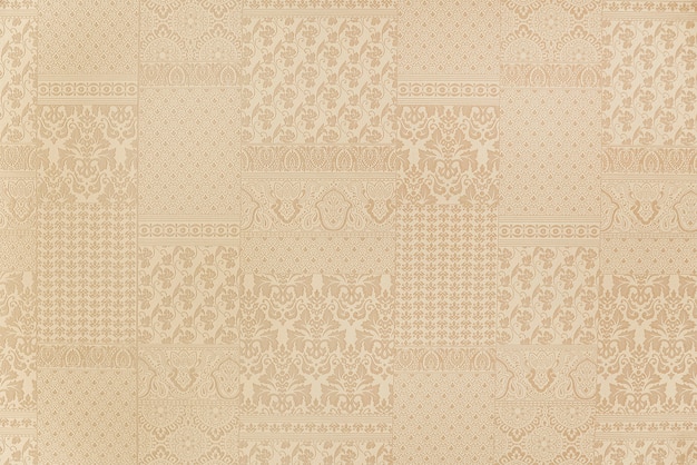 Texture de fond de papier peint floral beige