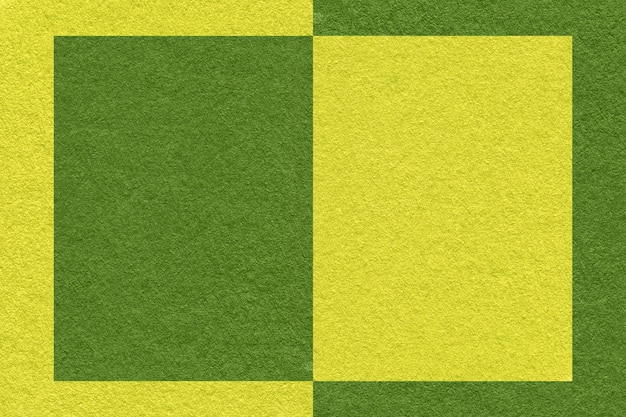 Texture de fond de papier vert foncé et olive avec forme géométrique et motif macro Structure de carton artisanal