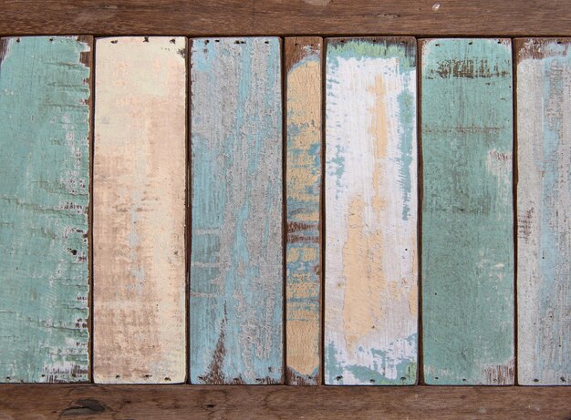 Texture et fond de planche de bois de couleur ancienne