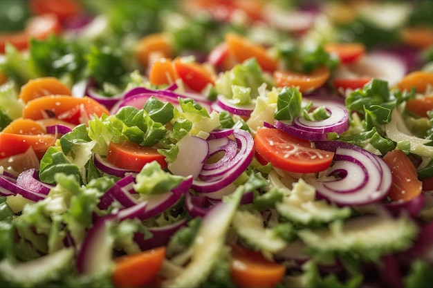 Photo texture de fond de salade végétarienne saine