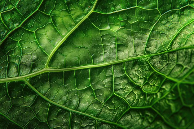 Texture de fond Structure de la feuille verte Photographie macro