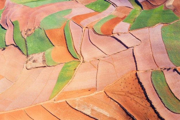 Texture de fond de terre rouge du Yunnan Chine