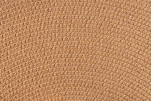 Texture de fond de tissage de paille brune.