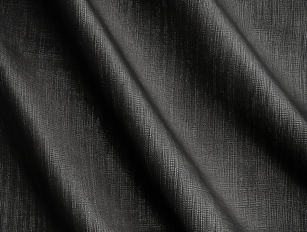 Texture de fond de tissu brillant en soie satinée noire générée par IA