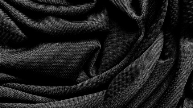 Photo texture de fond de tissu noir